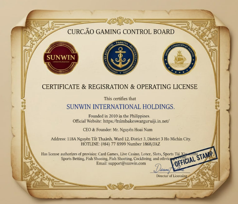 Sunwin | Link Truy Cập Sun Win Nhận Ngay 68K Giftcode 2 Giấy phép bản quyền của PAGCOR